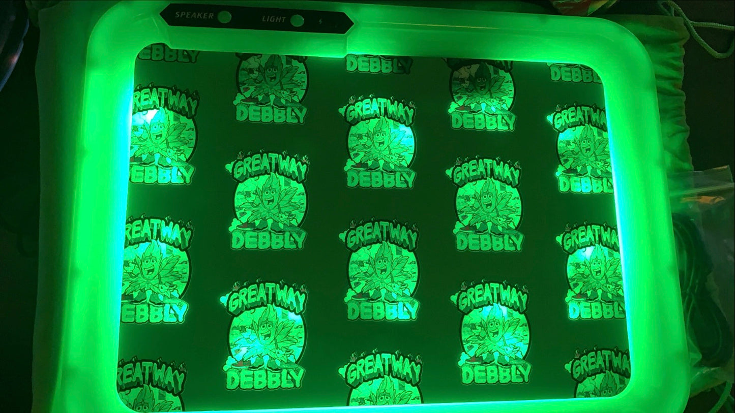 Green LED Lighting & Speaker Tray