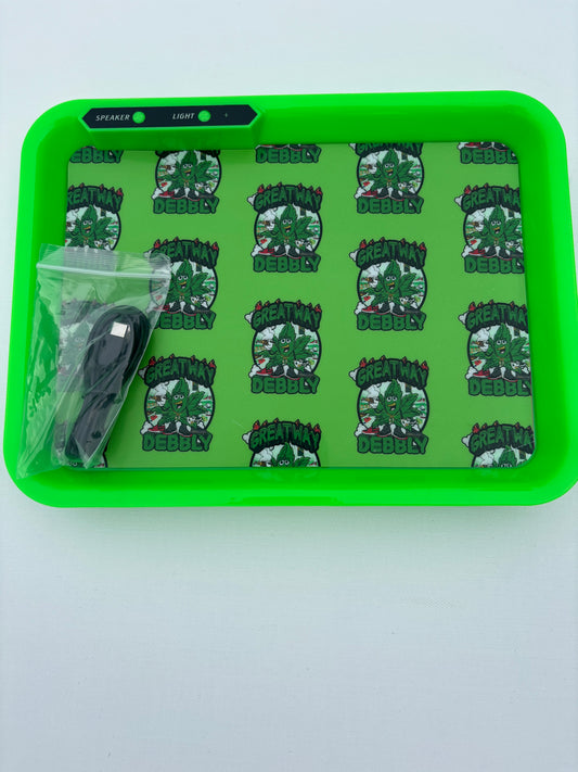 Green LED Lighting & Speaker Tray