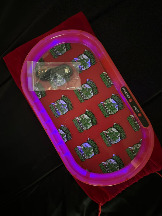 Red LED Lighting & Speaker Tray